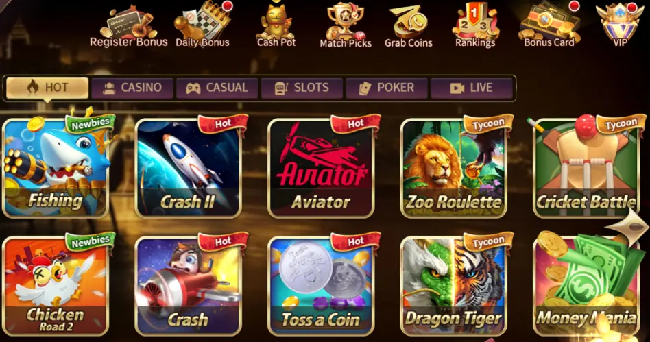 RoyalX777 Game Interface Dashboard